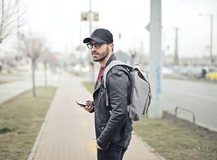 Personalisierter Laptop-Rucksack mit Burger-Print