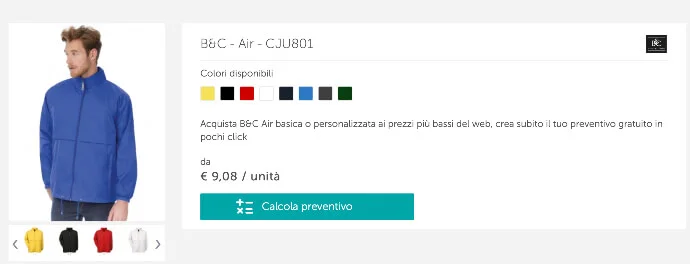 personalisierte B&C Air Windjacken