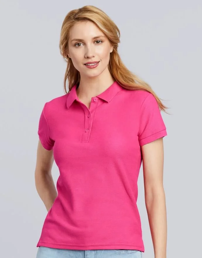 günstige, individuell gestaltete rosa Damen-Polosshirts
