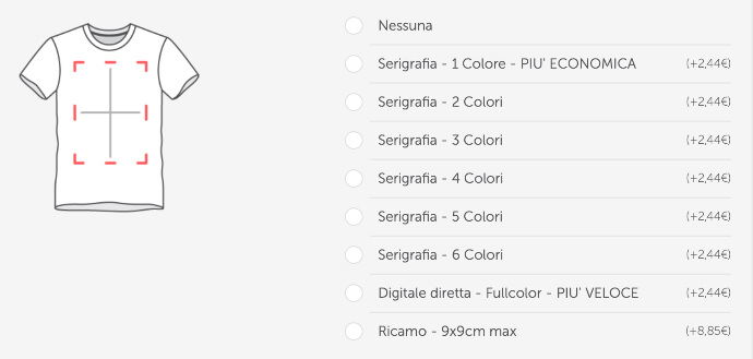 Kosten für 10 personalisierte Unisex-T-Shirts