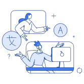 Symbol Kundendienstmitarbeiter/in – Mehrsprachig
